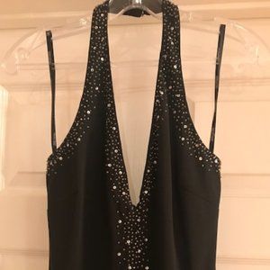 Nightly Way Black Sequined Maxi Dress